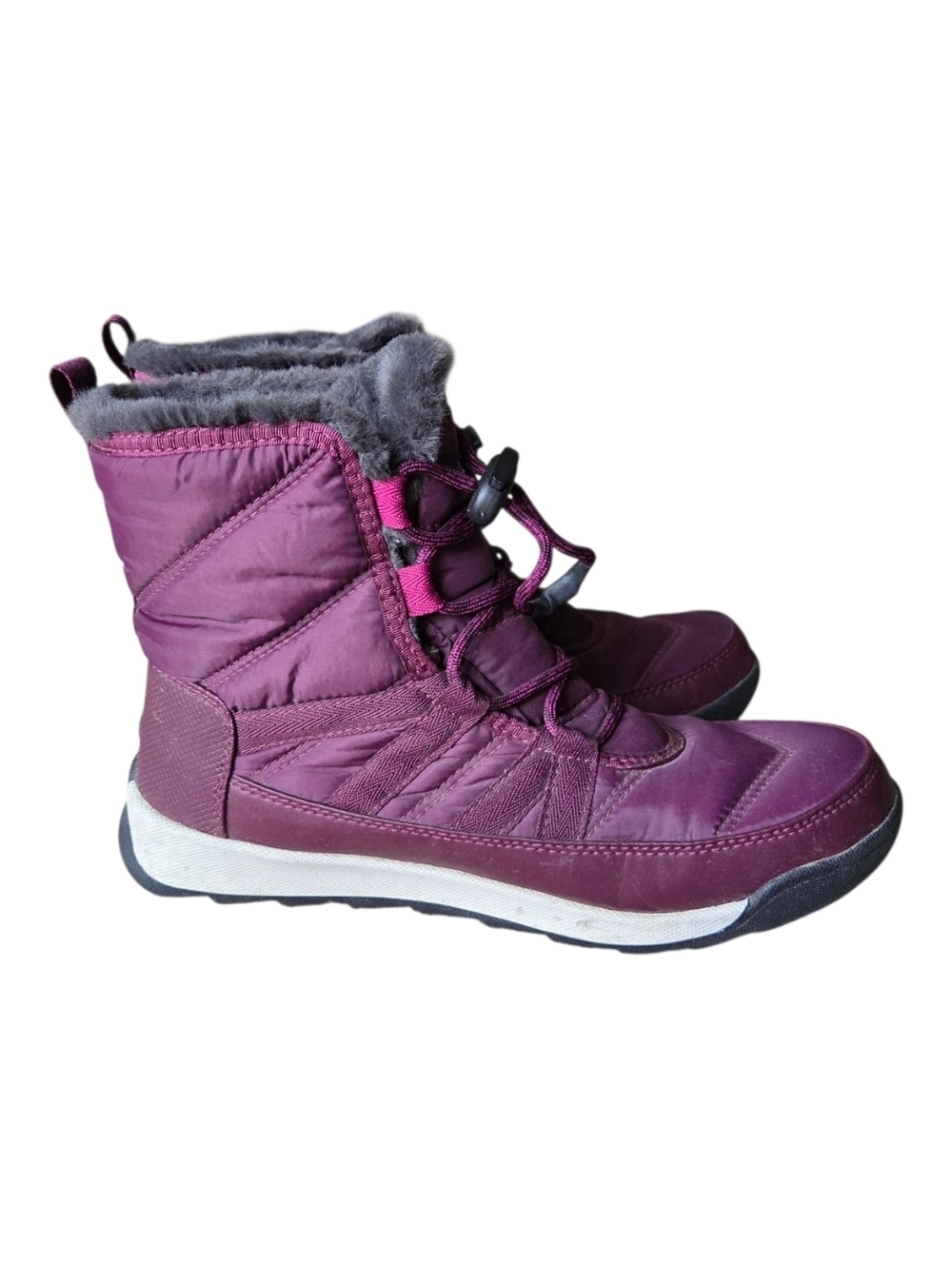YOUTH Sorel Whitney II Lace Waterpoof Purple Boots Size 6
